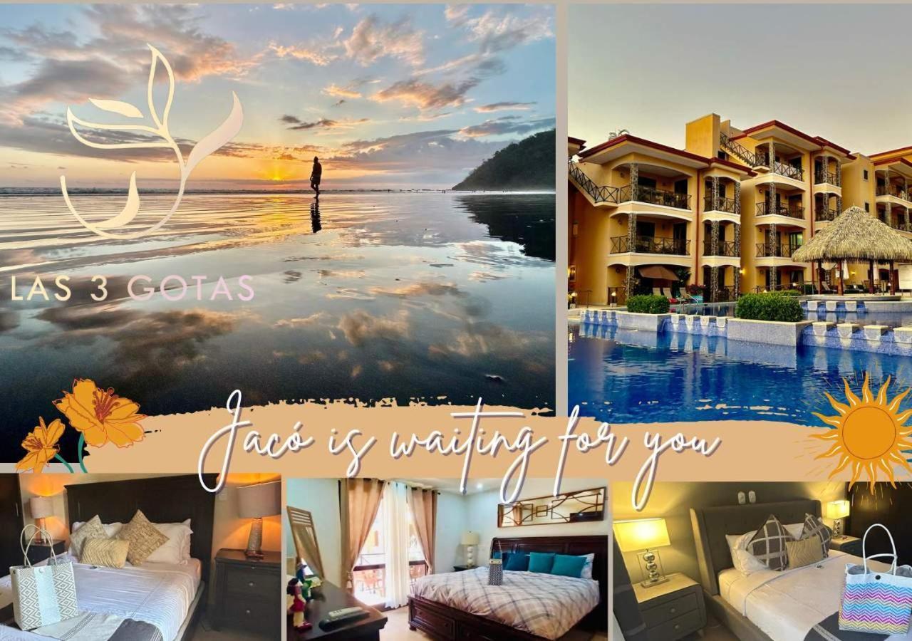 Apartamento De Lujo Las 3 Gotas Jaco, Frente Al Mar Con Vista A La Playa Buitenkant foto